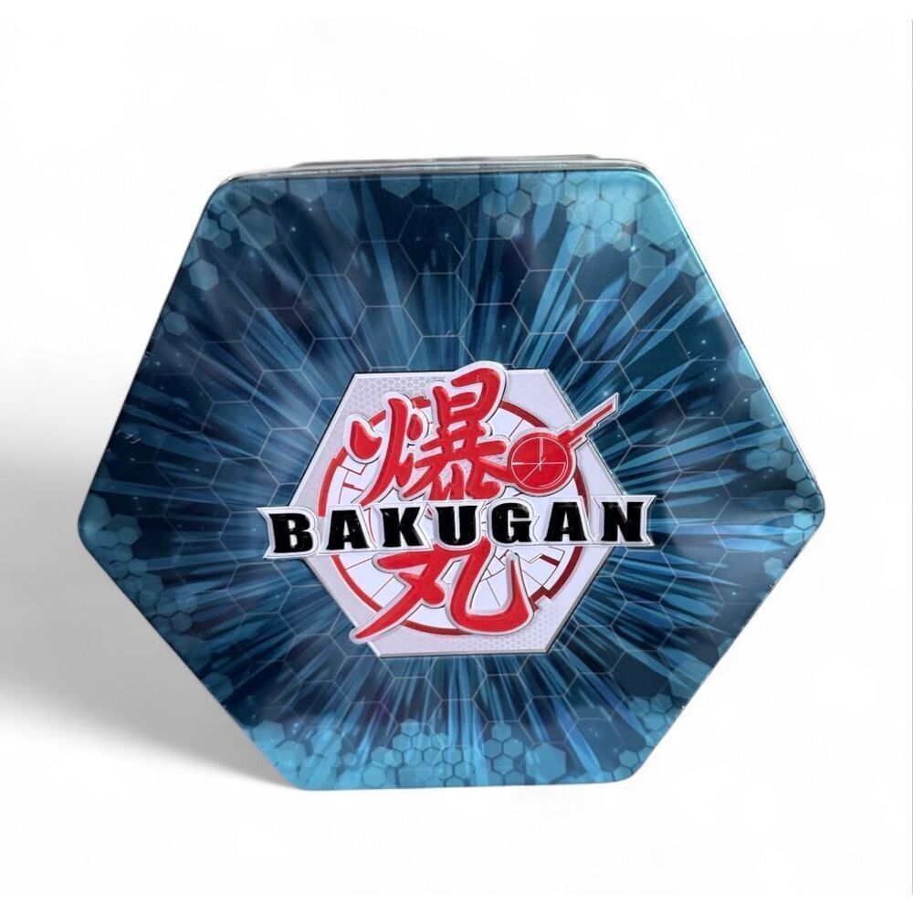 New Bakugan Geogan Rising Planet Gold Baku Tin Premium Collectors Storage Tin